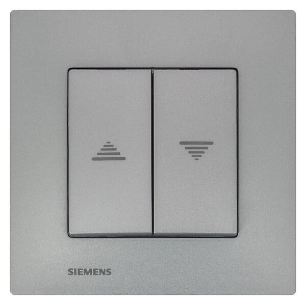 SIEMENS - Interrupteur Volet Roulant Silver Delta Viva + Plaque Silver - large