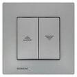 SIEMENS - Interrupteur Volet Roulant Silver Delta Viva + Plaque Silver - vignette