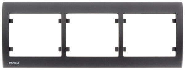 SIEMENS - Plaque Triple Horizontale Anthracite Delta IRIS - large