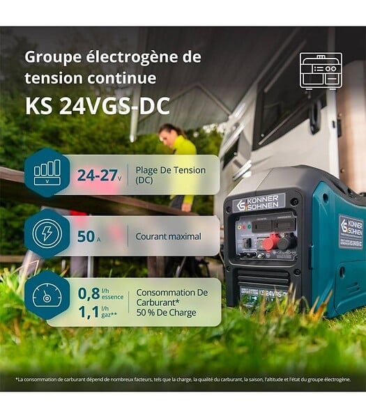 KONNER SOHNEN - Groupe électrogène CC à Double Carburant Könner & Söhnen KS 24VGS-DC - large