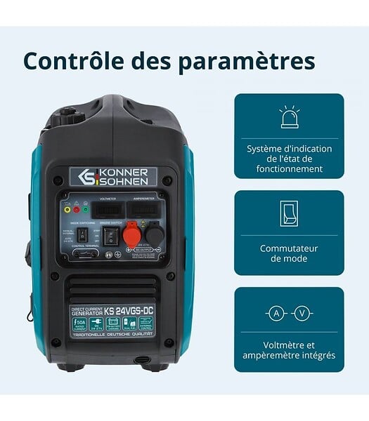 KONNER SOHNEN - Groupe électrogène CC à Double Carburant Könner & Söhnen KS 24VGS-DC - large