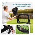 VOUNOT - Lot de 2 buts de football pliable pop up 120x80x80cm noir - vignette