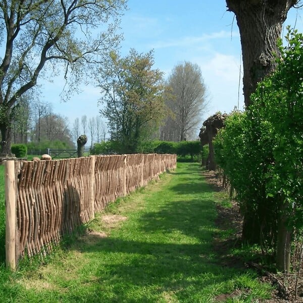 ART GARDEN - Panneau cloture noisetier en tressage vertical - H100 X L 150 cm - large