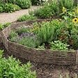 ART GARDEN - Bordure pour potager - Noisetier tressage horizontal - Avec piquets - 40x150 cm - vignette