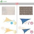 VOUNOT - Voile d ombrage Triangle HDPE avec 19 pcs kit de montage 3x3x3m Ivoire - vignette