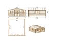 ALTANKA - Abri de jardin en bois - 34.8m2 - 5.9x5.9m - Traité - Ep. 45mm - Couleur: marron - DOM656 - vignette