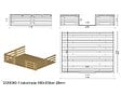 ALTANKA - Terrasse en bois avec balustrade pour abri en bois - 12m2 - 4m x 3m - couleur: naturel - DOM393 - vignette