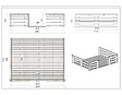 ALTANKA - Terrasse en bois avec balustrade pour abri en bois - 12m2 - 4m x 3m - couleur: naturel - DOM548 - vignette