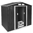 TECTAKE - Abri de jardin métal 2,7 m² toiture 2 pans gris/blanc - vignette