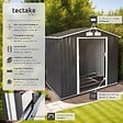 TECTAKE - Abri de jardin métal 2,7 m² toiture 2 pans gris/blanc - vignette