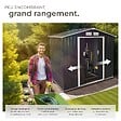 TECTAKE - Abri de jardin métal 2,7 m² toiture 2 pans gris/blanc - vignette