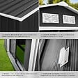 TECTAKE - Abri de jardin métal 2,7 m² toiture 2 pans gris/blanc - vignette