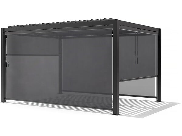 HABITAT ET JARDIN - Store pergola bioclimatique - 277 x 208 cm - Gris anthracite - large