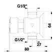 PRESTO - Robinet urinoir P12 sans raccord - PRESTO - 31001 - vignette