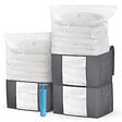 VOUNOT - Lot de 7 sac de rangement sous vide Non Tisse XXL gris - vignette