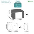 VOUNOT - Lot de 7 sac de rangement sous vide Non Tisse XXL gris - vignette