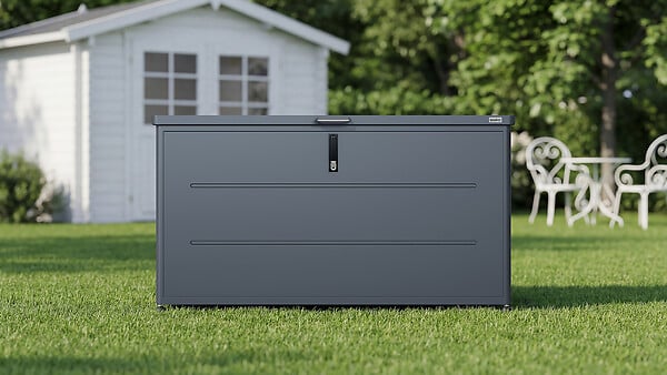 WEKA - Coffre de jardin 460L GARY métal - anthracite - large