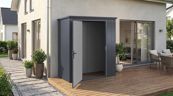 WEKA - Abri Métal GARY T1, anthracite - Surface hors-tout 1,88 m² - large