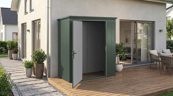 WEKA - Abri Métal GARY T1, vert - Surface hors-tout 1,88 m² - large