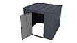 WEKA - Abri de jardin métallique acier GARY T6 - Anthracite - L.242,4xH.222,7xP.248,2cm - vignette
