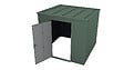 WEKA - Abri de jardin métallique GARY T6 - Vert - L.236.9xl.236.9cm - vignette