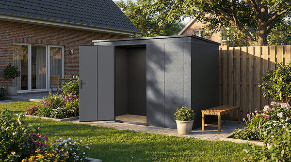 WEKA - Abri Métal GARY T7, vert - Surface hors-tout 4,31m² - large