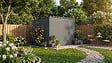 WEKA - Abri de jardin en métal  Gary T9 - Anthracite - L.292xP.298,2cm - vignette