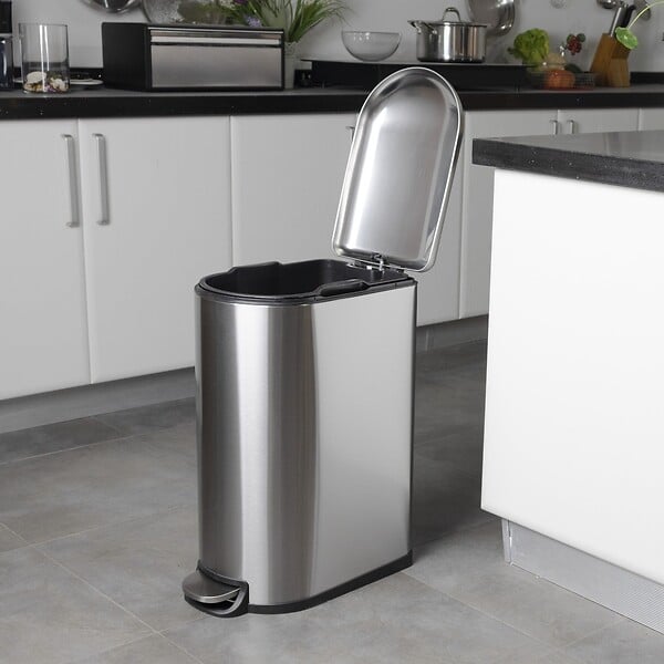 KITCHEN MOVE - Poubelle à pédale inox FULLER argent 40L - large