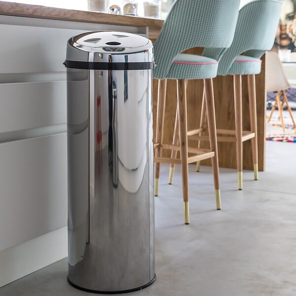KITCHEN MOVE - Poubelle automatique inox ARTIC argent 50L - large
