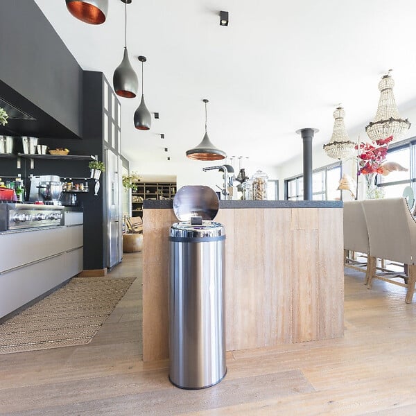 KITCHEN MOVE - Poubelle automatique inox ARTIC argent 50L - large