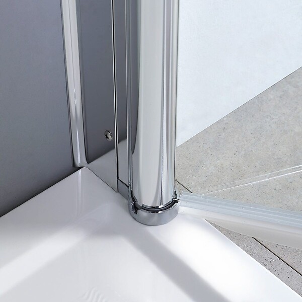 KIAMAMI VALENTINA - Cabine De Douche Carrée Deux Portes De 90 Cm  Verre Transparent | Cristal - large