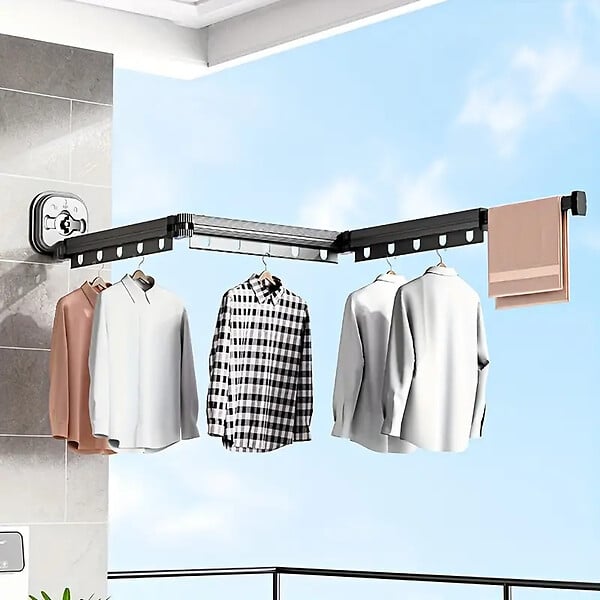 KITCHEN MOVE - Séchoir à linge mural PYTHON 125cm - large
