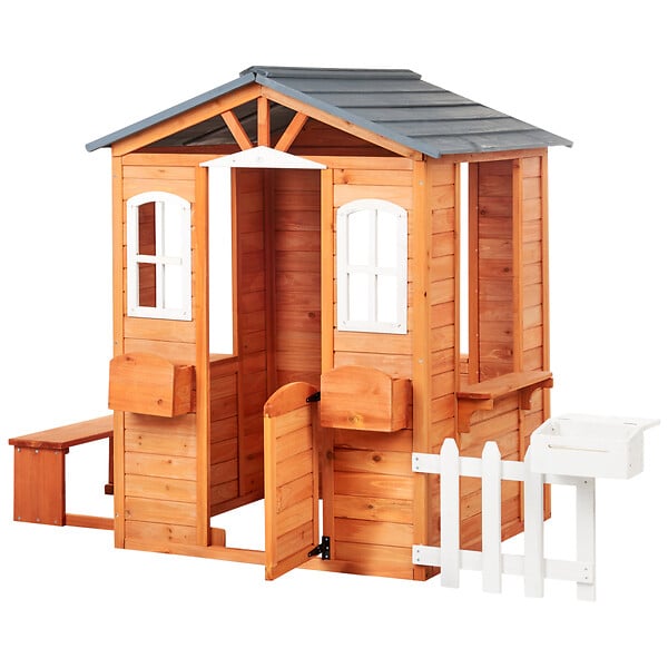 BELIANI - Cabane de jardin pour enfants AMPELIKO Bois de sapin Marron - large
