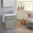 PLANETE BAIN - Pack lave-mains Vert avec porte serviette - robinetterie eau froide à droite - L.48 X H. 52.5 cm - Houston 2 - vignette