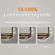 AICA SANITAIRE - AICA Miroir salle de bain asymétrique 60 x 50 cm LED Éclairage réglable en 3 couleurs + anti-buée + mémoire - vignette