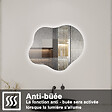 AICA SANITAIRE - AICA Miroir salle de bain asymétrique 60 x 50 cm LED Éclairage réglable en 3 couleurs + anti-buée + mémoire - vignette