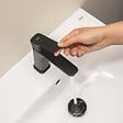 GROHE - Dice mitigeur monocommande de lavabo à levier avec vidage Clic-Clac, noir mat (1018612430) - vignette