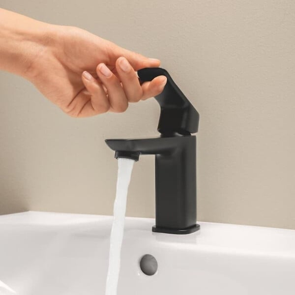 GROHE - Grohe Dice mitigeur monocommande de lavabo à levier avec vidage, noir mat (1018562430) - large