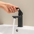 GROHE - Grohe Dice mitigeur monocommande de lavabo à levier avec vidage, noir mat (1018562430) - vignette