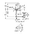 GROHE - Grohe Dice mitigeur monocommande de lavabo à levier avec vidage, noir mat (1018562430) - vignette