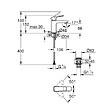 GROHE - Grohe Dice mitigeur monocommande de lavabo à levier avec vidage Clic-Clac, noir mat (1018572430) - vignette