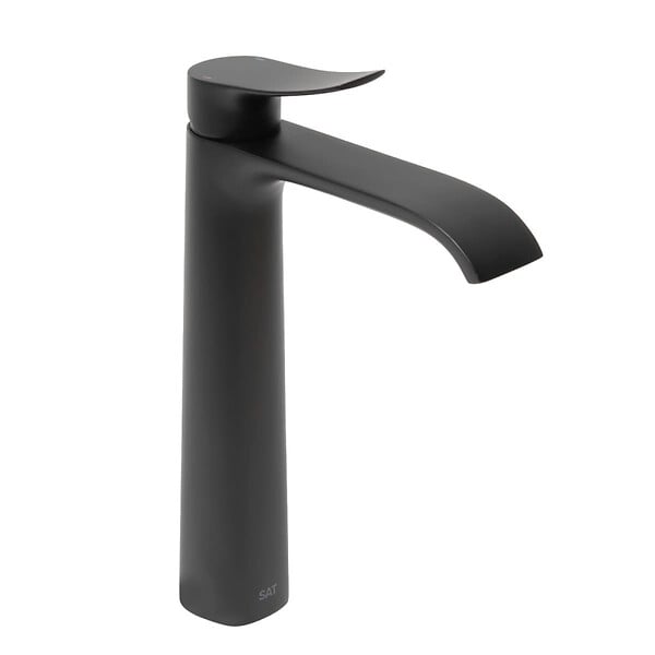 SWISS AQUA TECHNOLOGIES - Swiss Aqua Technologies Infinitio mitigeur de lavabo haut, sans vidage, noir mat (SATBSINF285C) - large