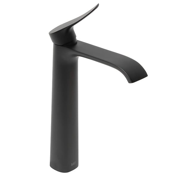 SWISS AQUA TECHNOLOGIES - Swiss Aqua Technologies Infinitio mitigeur de lavabo haut, sans vidage, noir mat (SATBSINF285C) - large