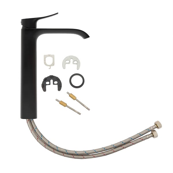 SWISS AQUA TECHNOLOGIES - Swiss Aqua Technologies Infinitio mitigeur de lavabo haut, sans vidage, noir mat (SATBSINF285C) - large