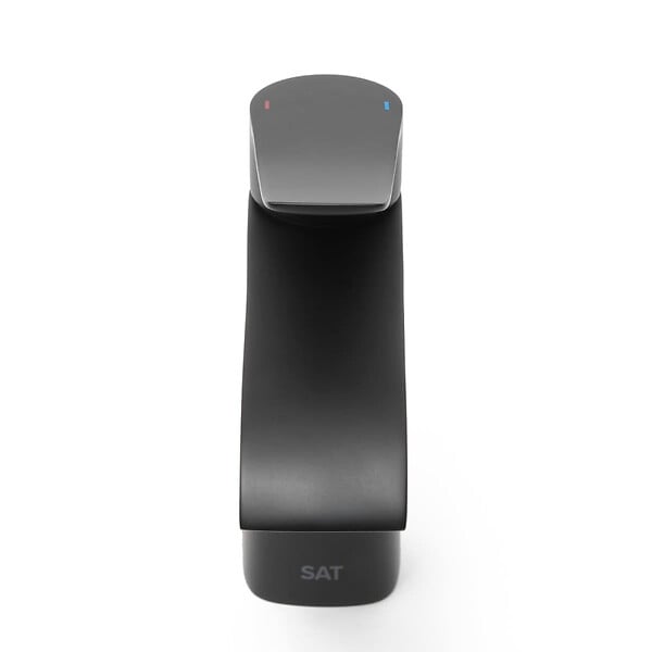 SWISS AQUA TECHNOLOGIES - Swiss Aqua Technologies Infinitio mitigeur de lavabo avec bec cascade, sans vidage, noir mat (SATBSINF271C) - large