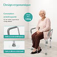 EMKE - EMKE Chaise de Douche Réglable 6 Positions – Tabouret de Bain Antidérapant avec Accoudoirs Amovibles, Charge Max 136 kg - vignette