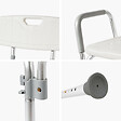 EMKE - EMKE Chaise de Douche Réglable avec Accoudoirs et Dossier - Siège de Bain Antidérapant pour Personnes Âgées, Enfants et Femmes Enceintes, Capacité 135kg - vignette