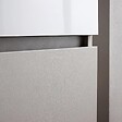 KIAMAMI VALENTINA - Meuble De Salle De Bains Suspendu 60Cm Portes Gris Perle, Lavabo, Miroir Et Lampe | Valentina - vignette