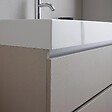 KIAMAMI VALENTINA - Meuble De Salle De Bains 90 Cm Gris Perle Avec Lavabo Et Miroir 90X70 | Valentina - vignette