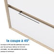 AICA SANITAIRE - Meuble de Salle de Bain Suspendu 60cm - Blanc et Chêne - 2 Tiroirs - Lavabo - Montage Détachable - vignette